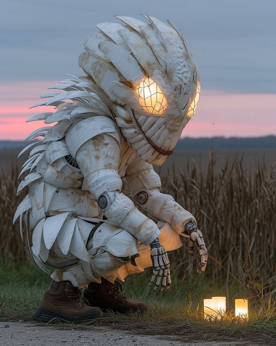 Real photo, stone dress, big diamond necklace, savannah prison cage, futuristic lamp, pink sky, fire tree, David Lynch style, profile, bended woman on knees, full height, relief face, long tongue, drill, lizard, bones, golden liquid, cypress, auger, long tongue, giant candles, mouth and neck in red paint, paddle.