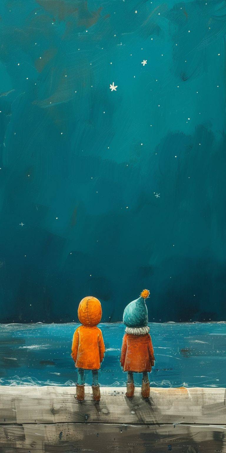 The heartwarming reunion between long-lost siblings brings tears of joy to the audience by Oliver Jeffers