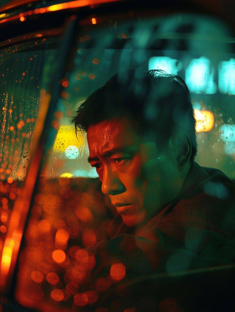 A poignant moment of sacrifice illustrates the depth of the main character’s bravery and love by Wong Kar-wai --ar 3:4 --v 6