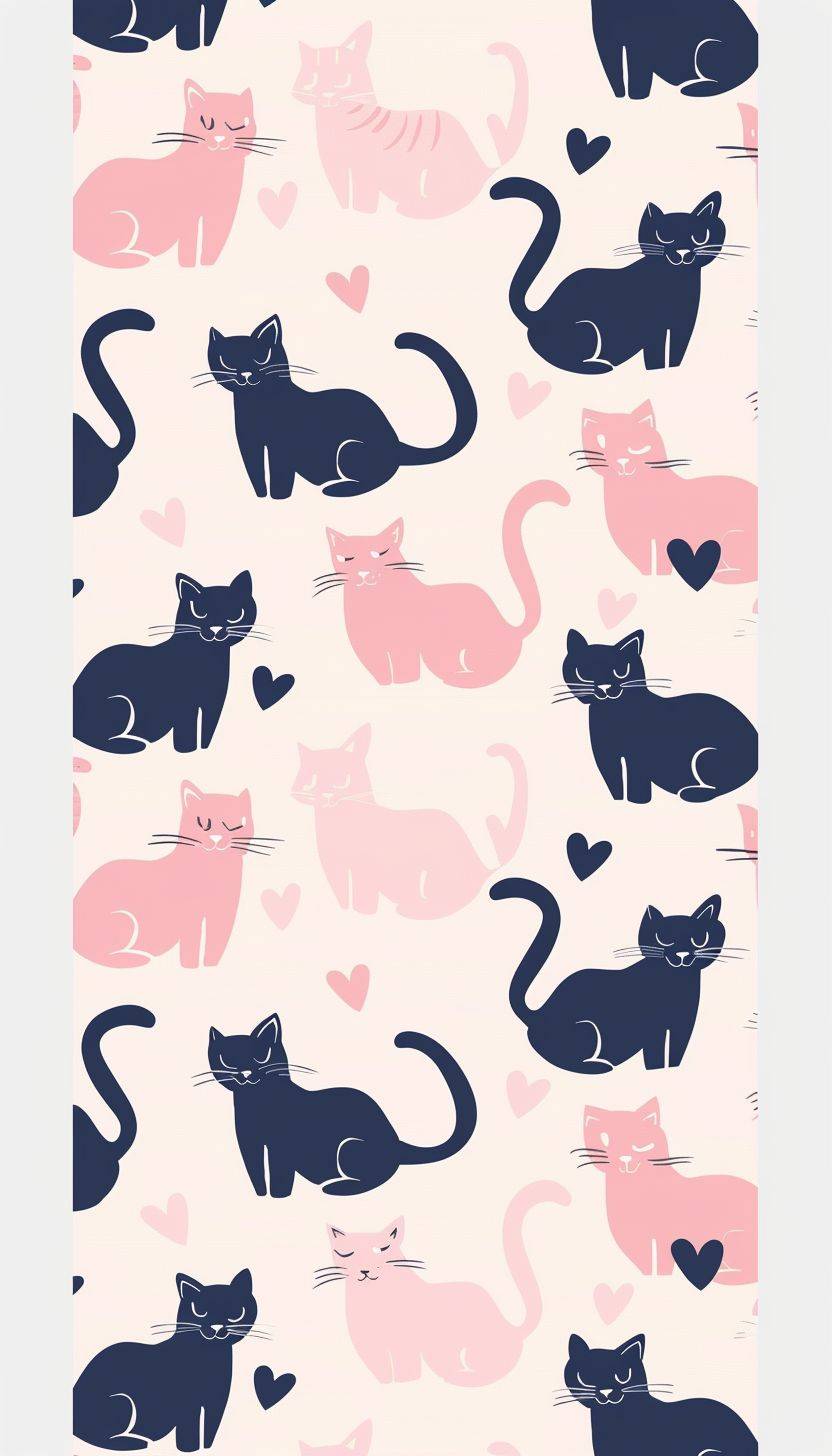 Background, small pattern, feline themed, minimalist