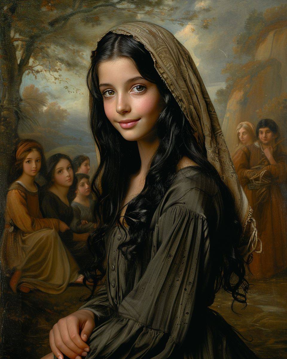 A painting of a Mona Lisa by Leonardo da Vinci, in the style of Disney characters --ar 4:5 --stylize 750