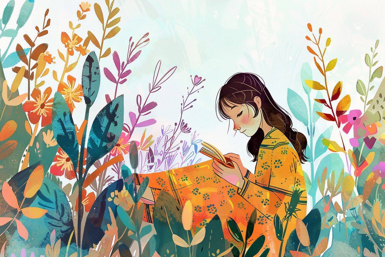 An illustration of a [Subject + description], children’s book illustration, whimsical and simple illustration aesthetic, bright colors, in the style of Clémence Guillemaud --ar 3:2