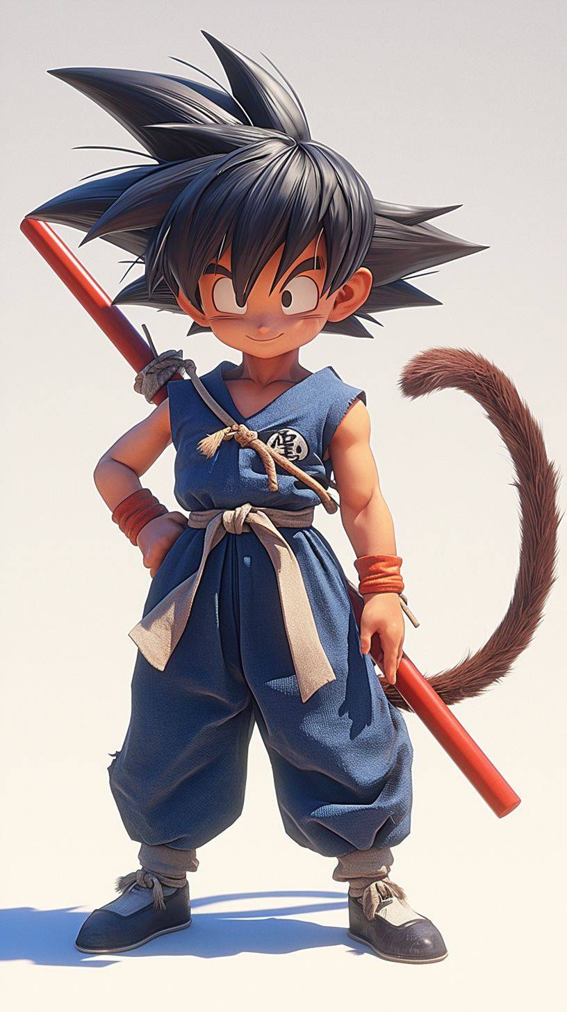 Young Goku of Dragon Ball by Akira Toriyama, 3D