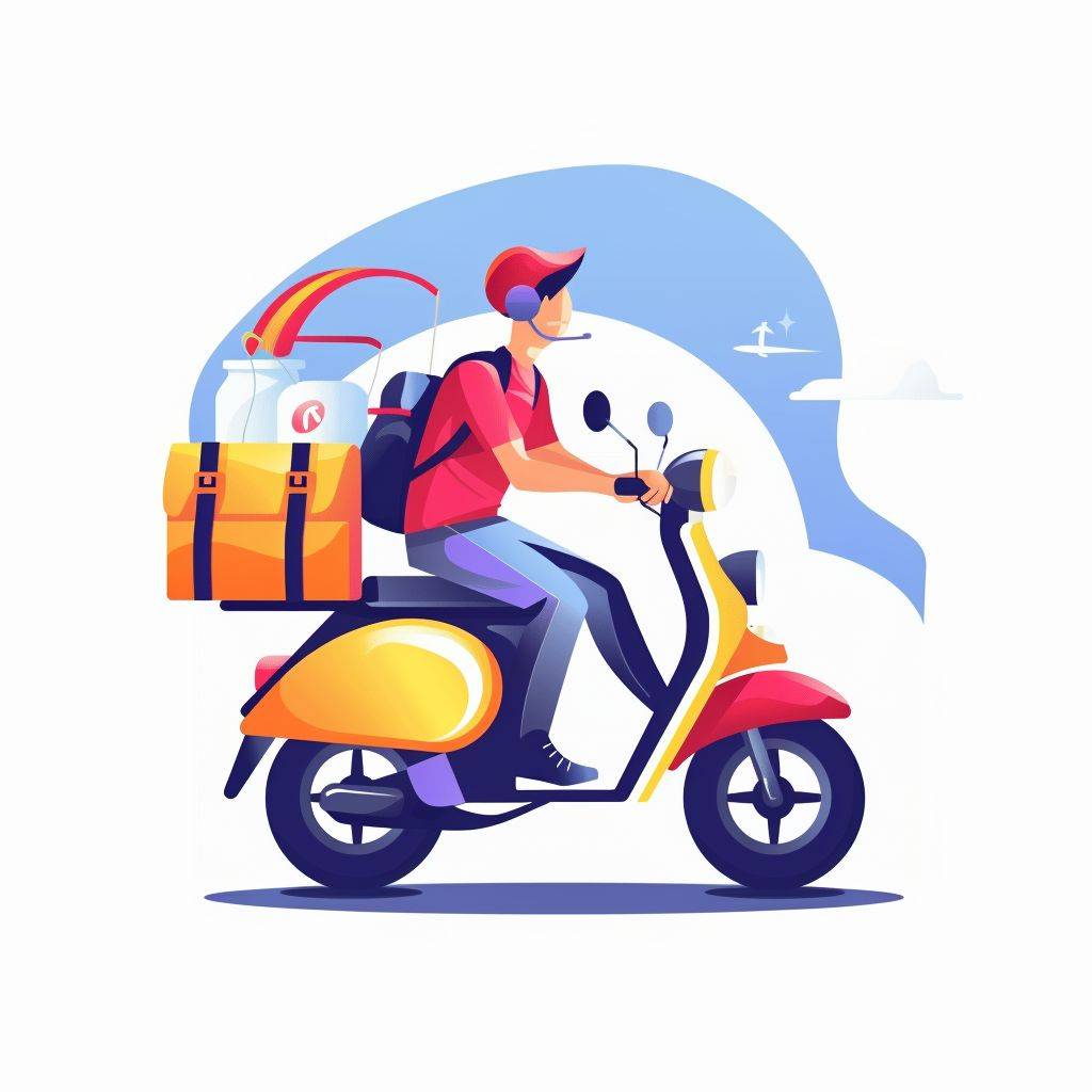 White background, logo of a delivery app for only students.
