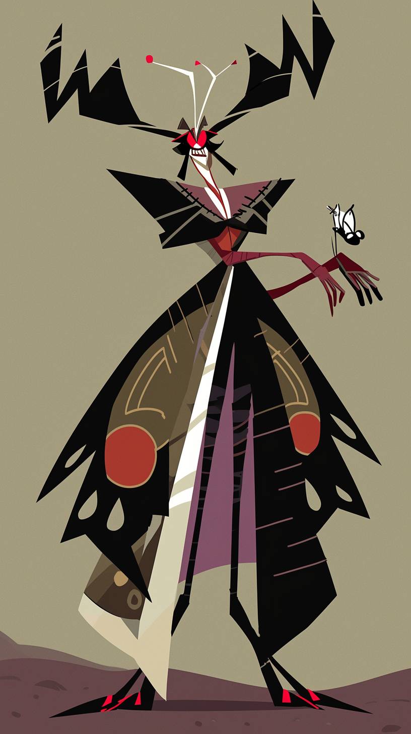 [Choose your character], in the style of Samurai Jack by Genndy Tartakovsky, 2D animation style --ar 9:16 --style raw --niji 6