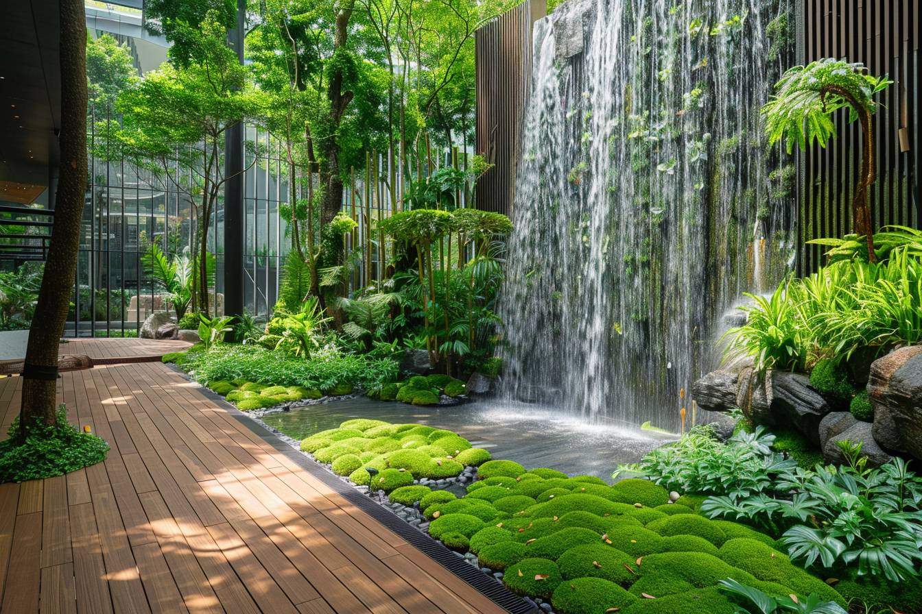 Explore the 'Enchanted Enclave' with Waterfall, a hidden sanctuary where Moss flora and Crystal fauna coexist in perfect harmony, creating a magical realm untouched by time.