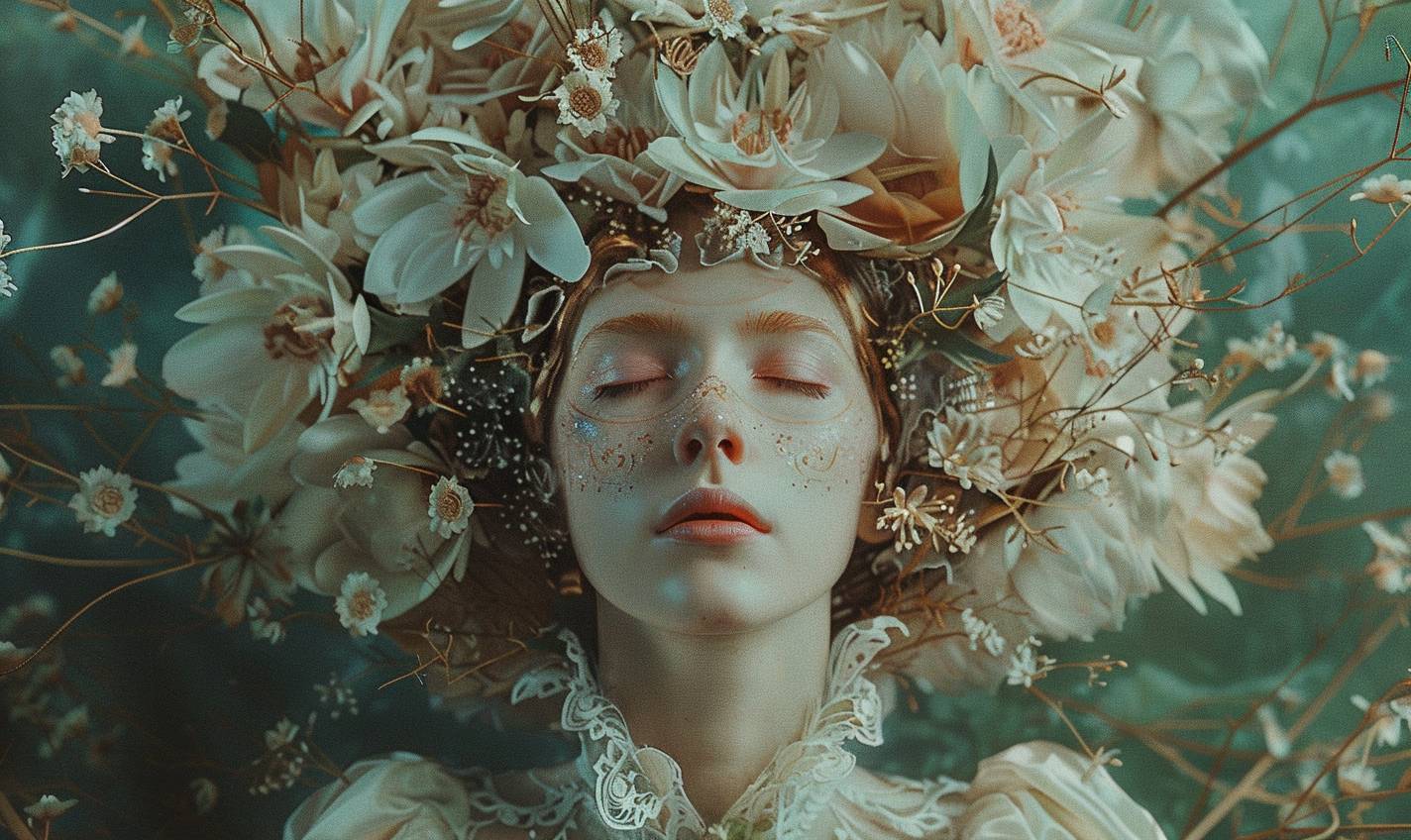 Laura Makabresku's haute couture portrait of High Elven Priestess