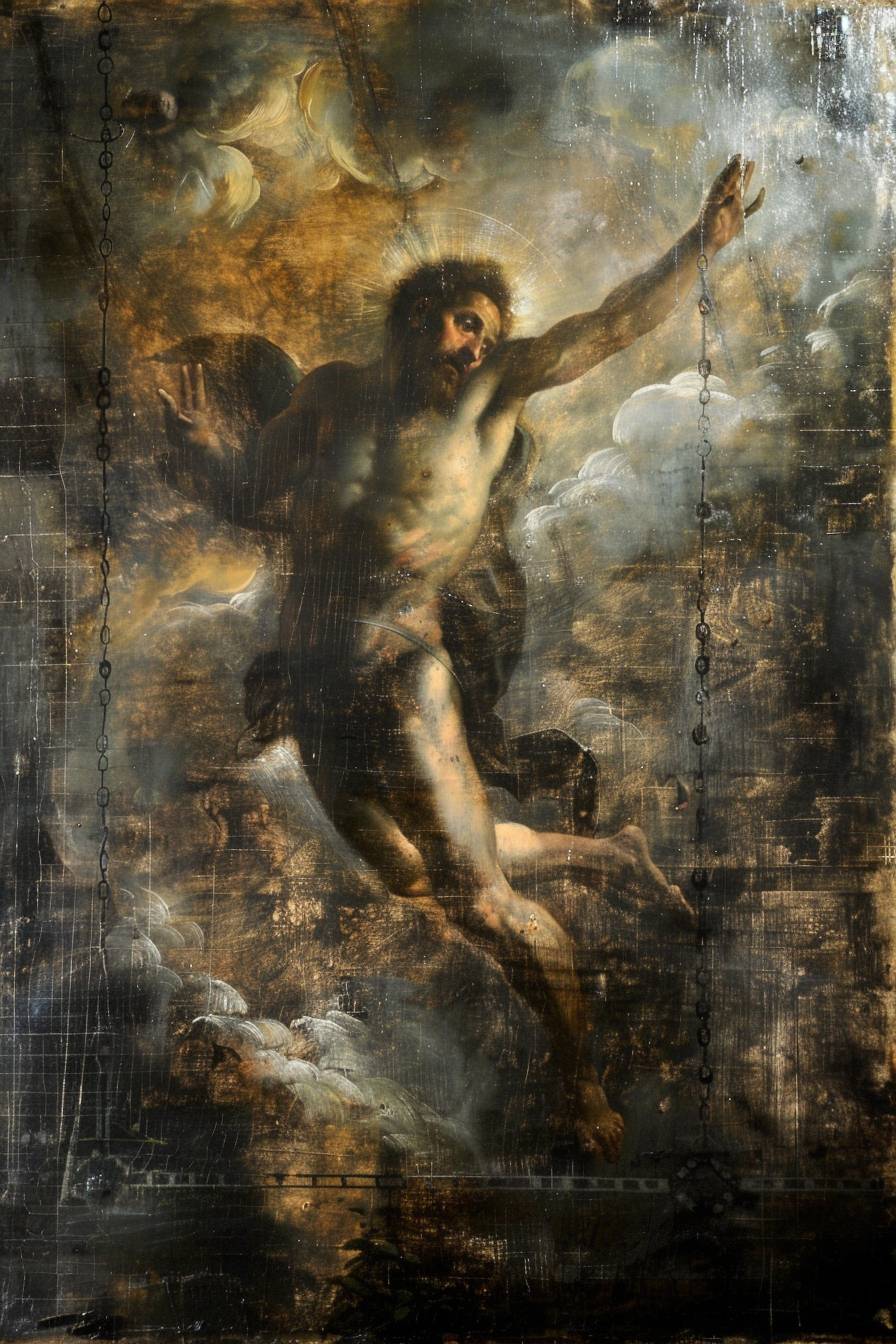 Painting by Titian depicting a ghost.