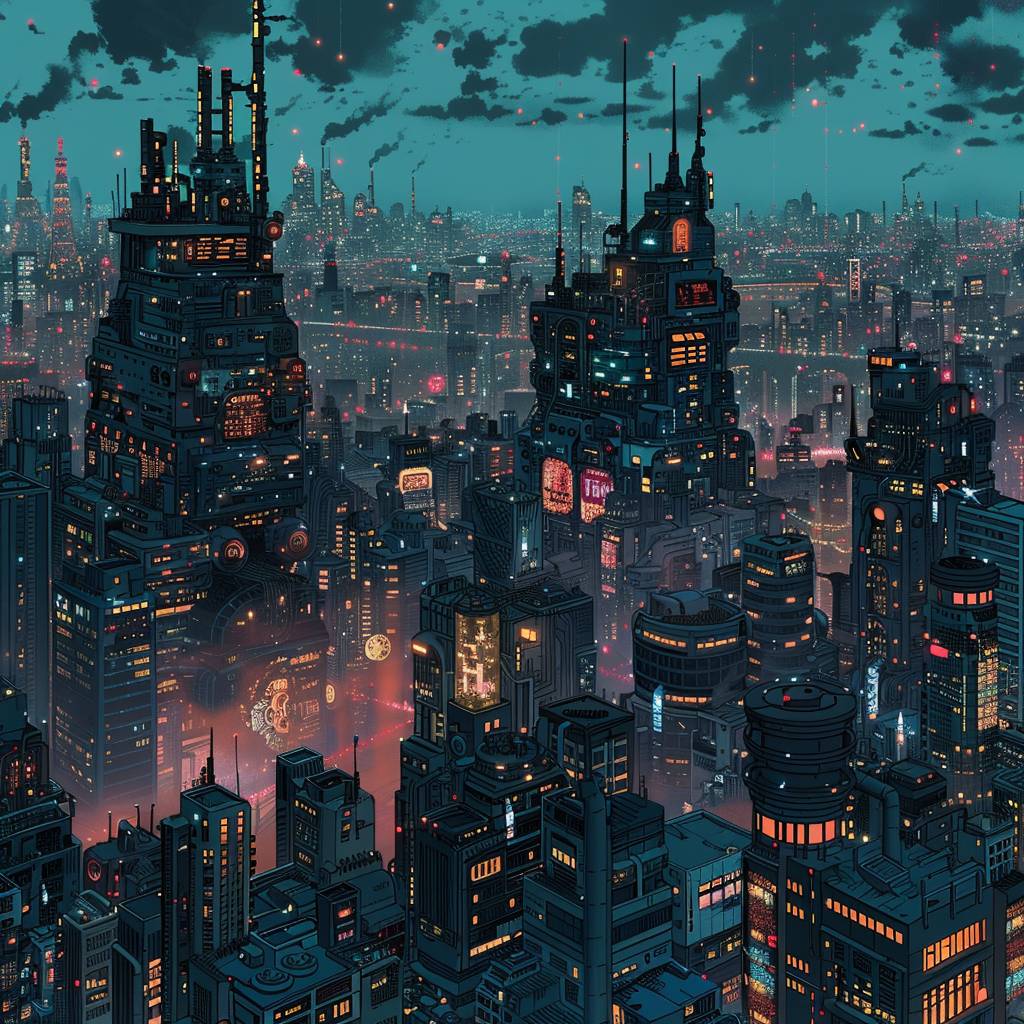 megacity at night by Josan Gonzalez --stylize 75 --v 6.0 --relax