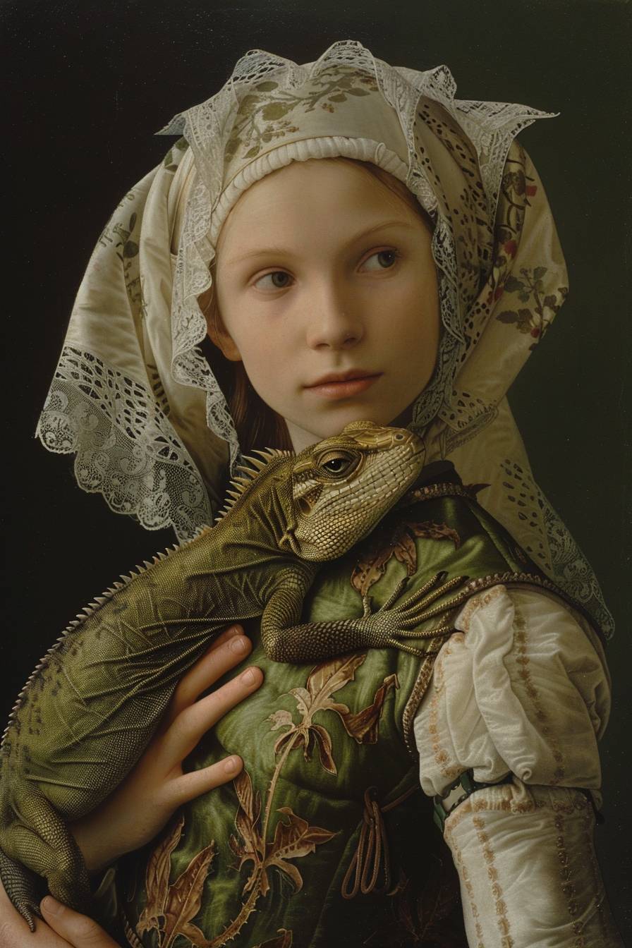 Lady with Lizard by Raphael