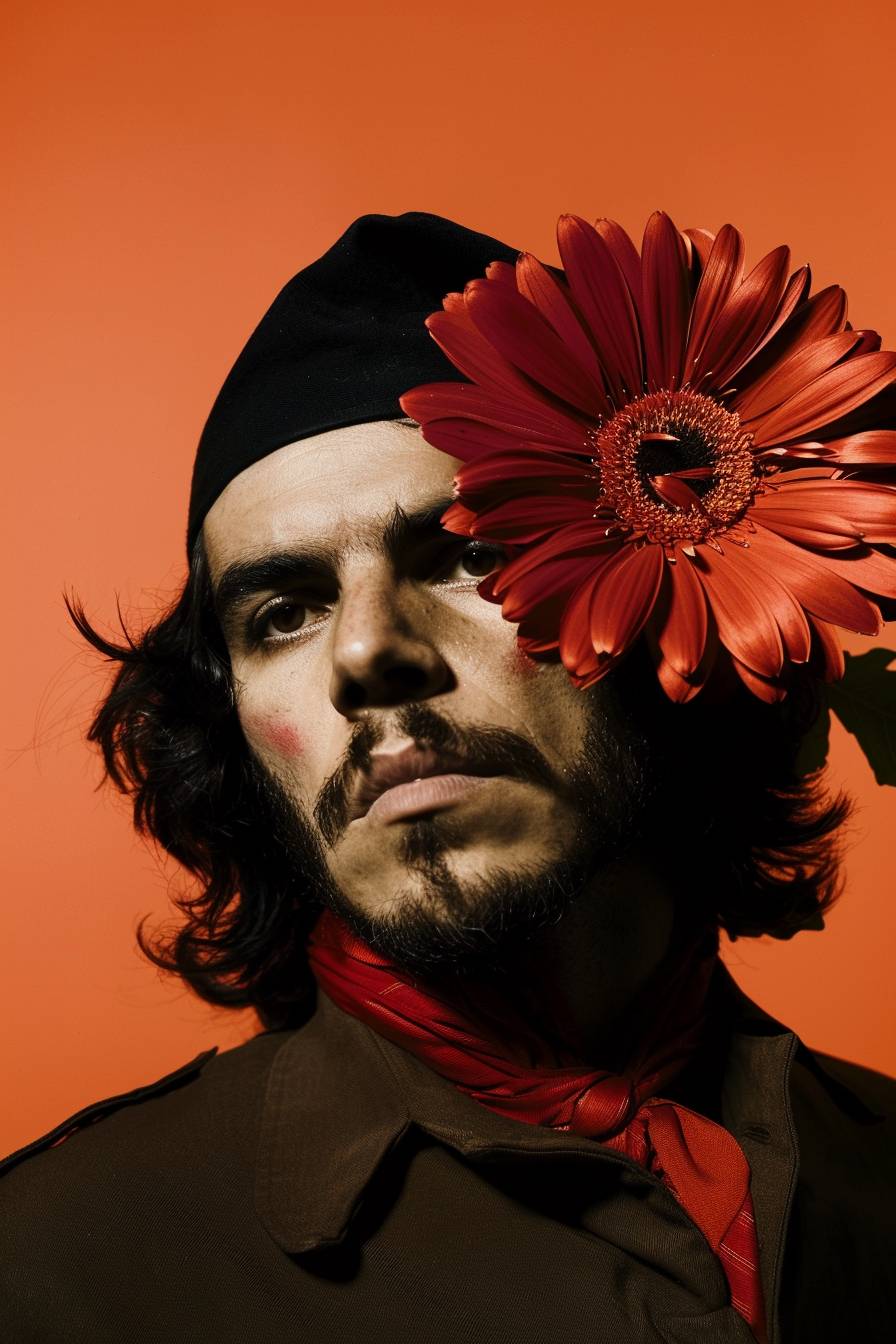 Che Guevara as flower revolutionary by Miles Aldridge