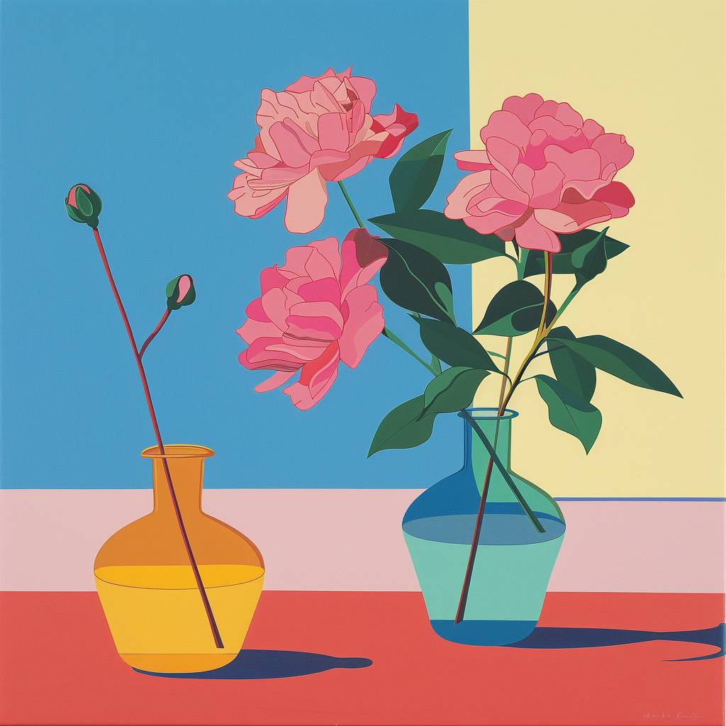 マイケル・クレイグ＝マーティンによる花の静物画