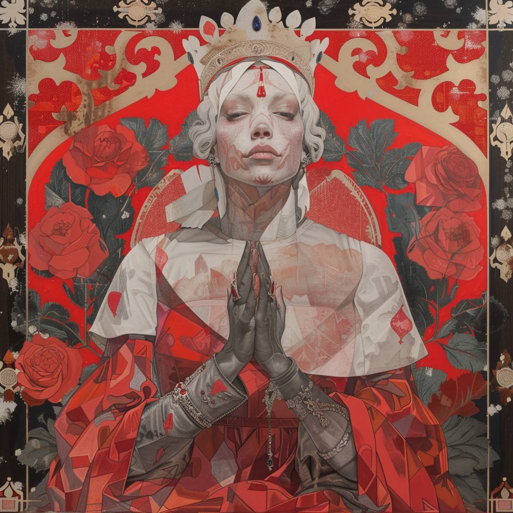 Official portrait of medieval queen by James Jean
