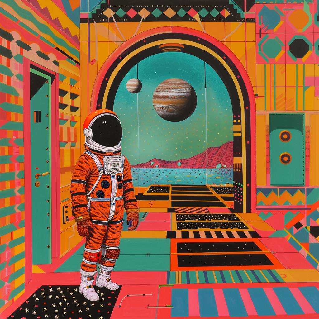 Space Port with Astronaut by Hassan Hajjaj