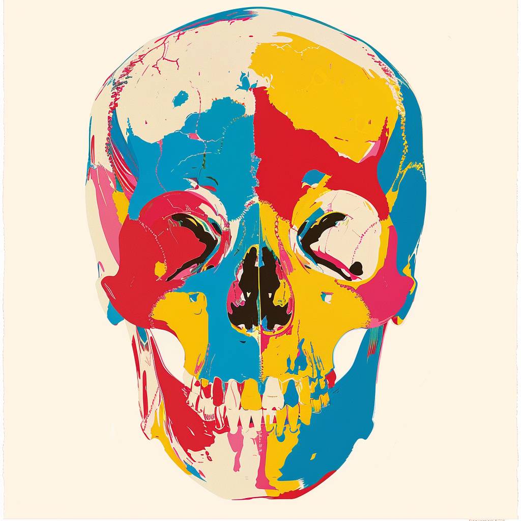 Colorful anatomy illustration by Damien Hirst