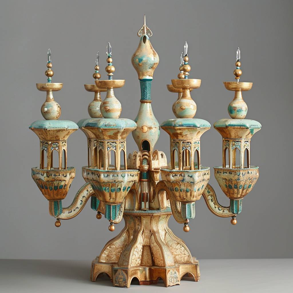 Candelabrum in the form of the capital of Kazakhstan