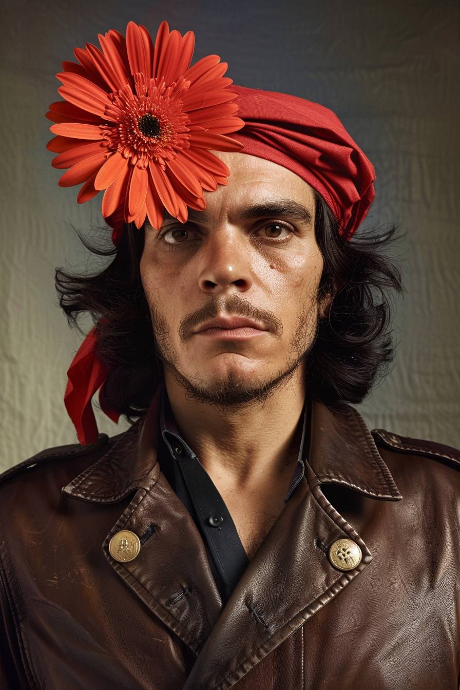 Che Guevara as flower revolutionary by Miles Aldridge