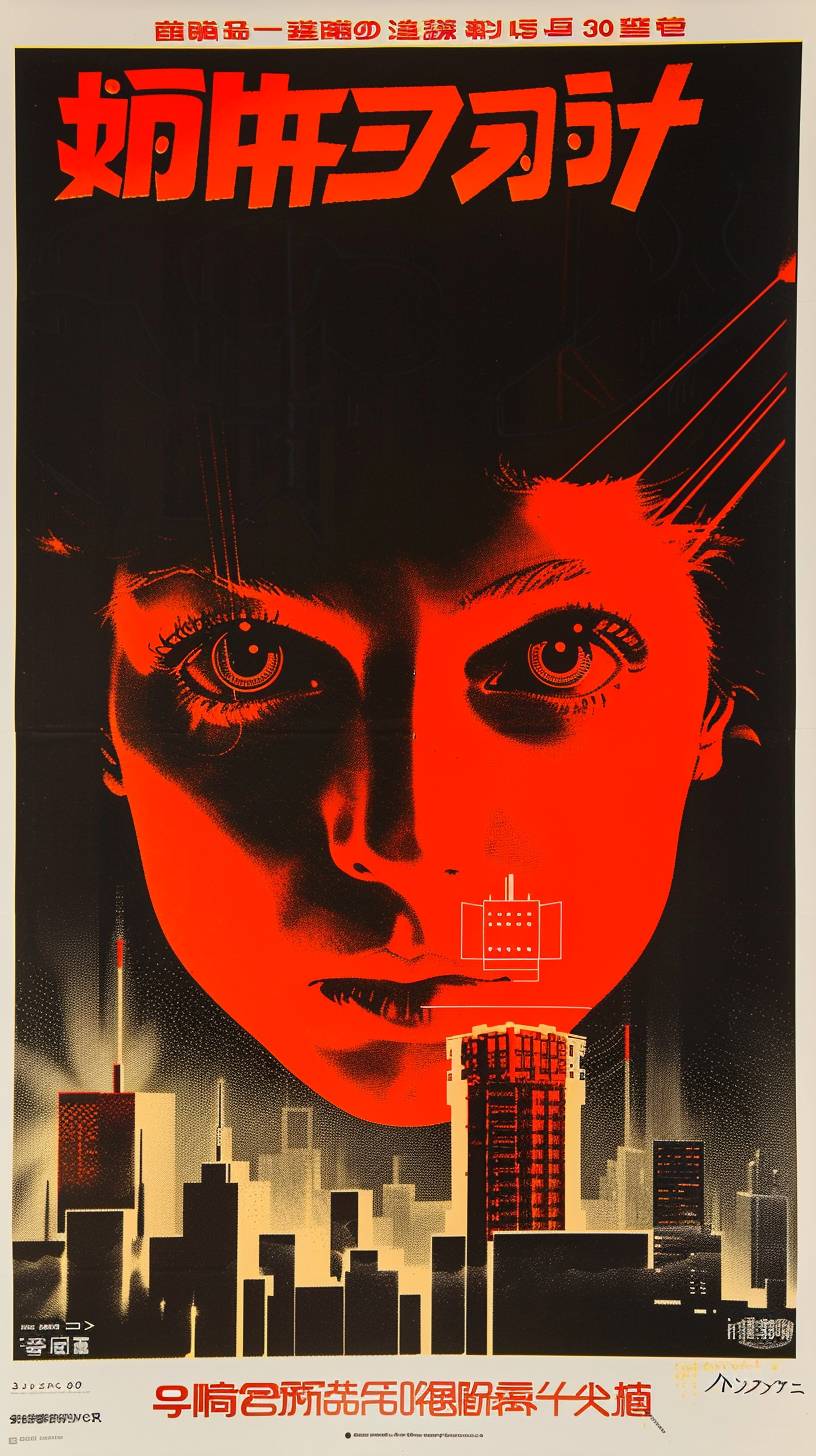 1970年代のShigeo Fukudaがデザインした映画『都会』のポスター