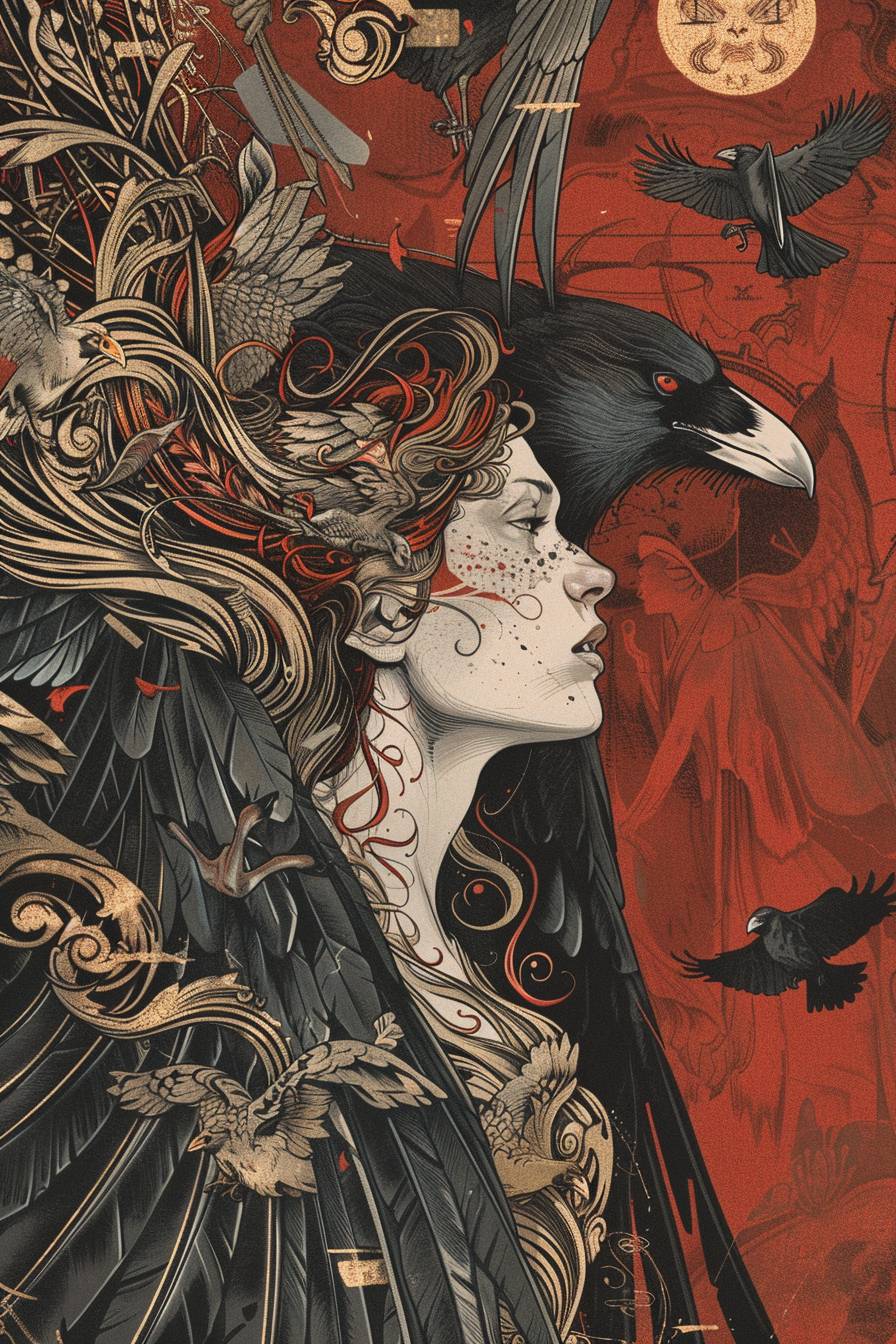 Queen Of Valkyries. Aaron Horkey's illustration