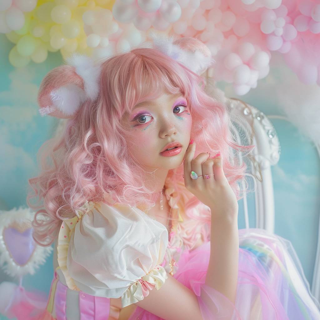 Fairy-kei fashion photoshoot