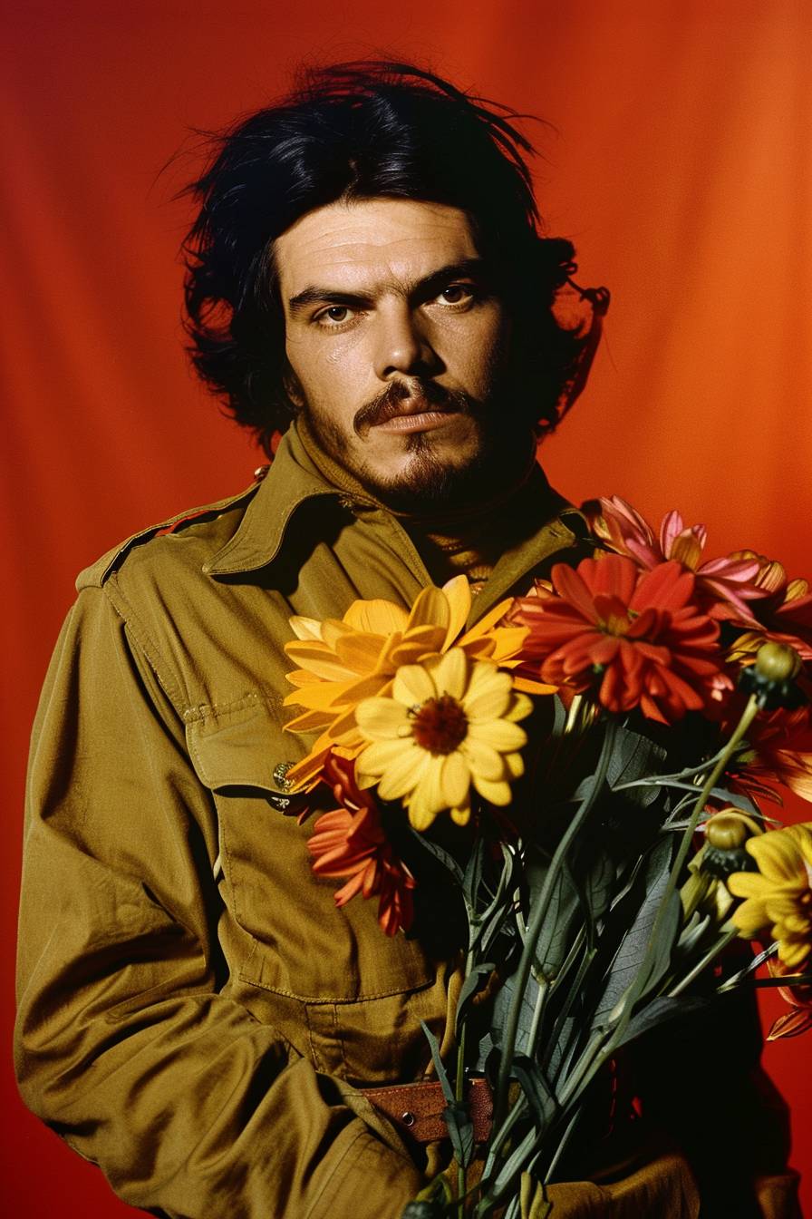 Che Guevara as flower revolutionary by Miles Aldridge