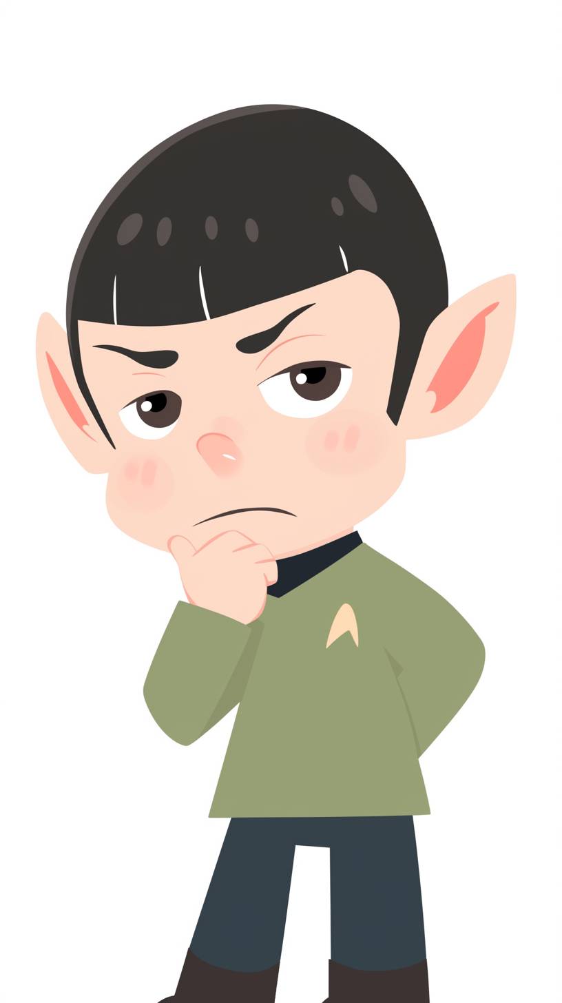 A cartoon of Spock in the style of Jim Woodring