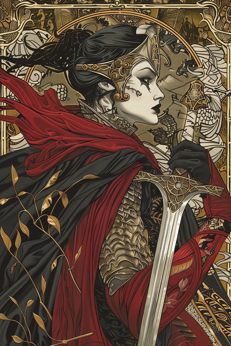 Queen Of Valkyries. Aaron Horkey's illustration