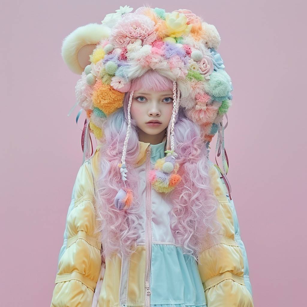 Fairy Kei fashion designed by Walter Van Beirendonck. Pastel colors