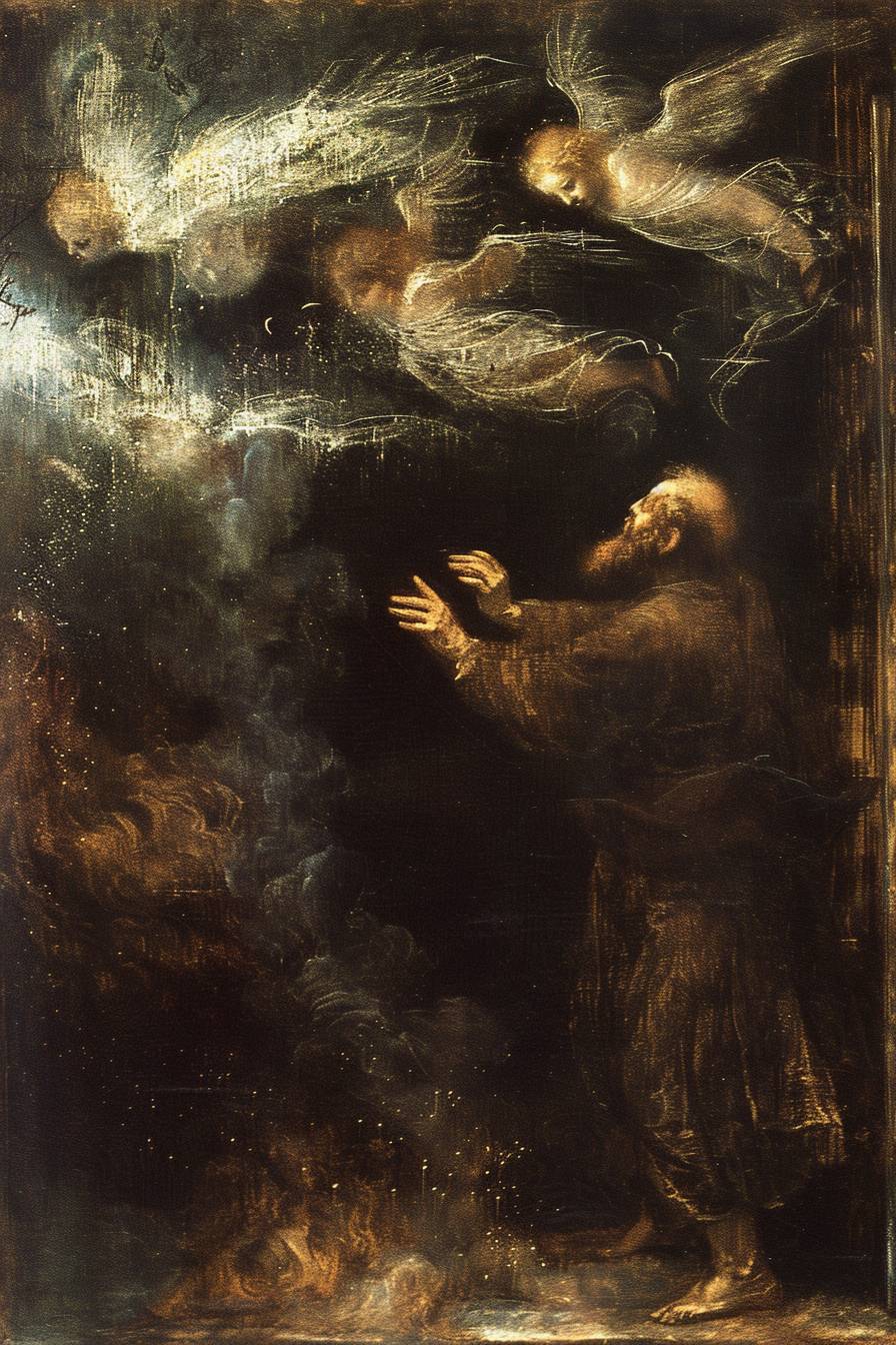 Painting by Titian depicting a ghost.