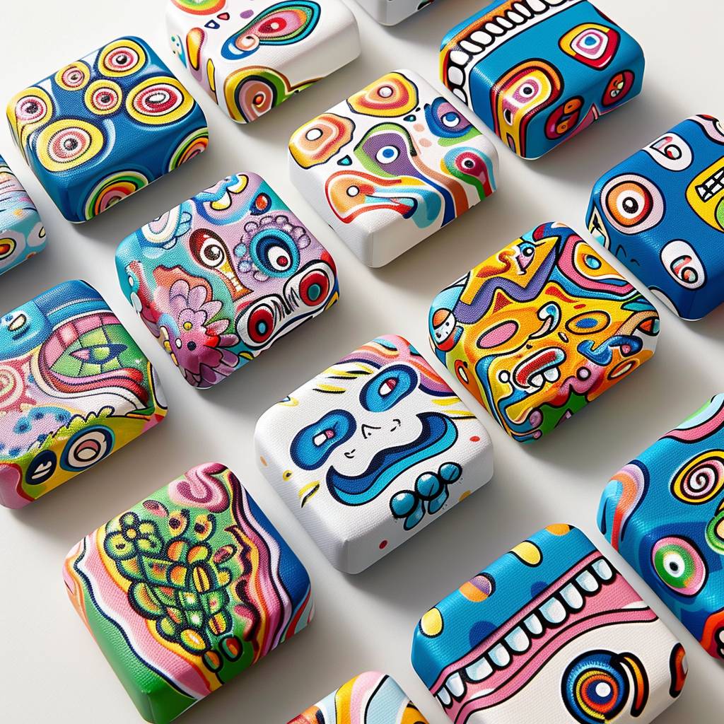 Packaging design for chewing gum blisters with crazy flavors by John Burgerman