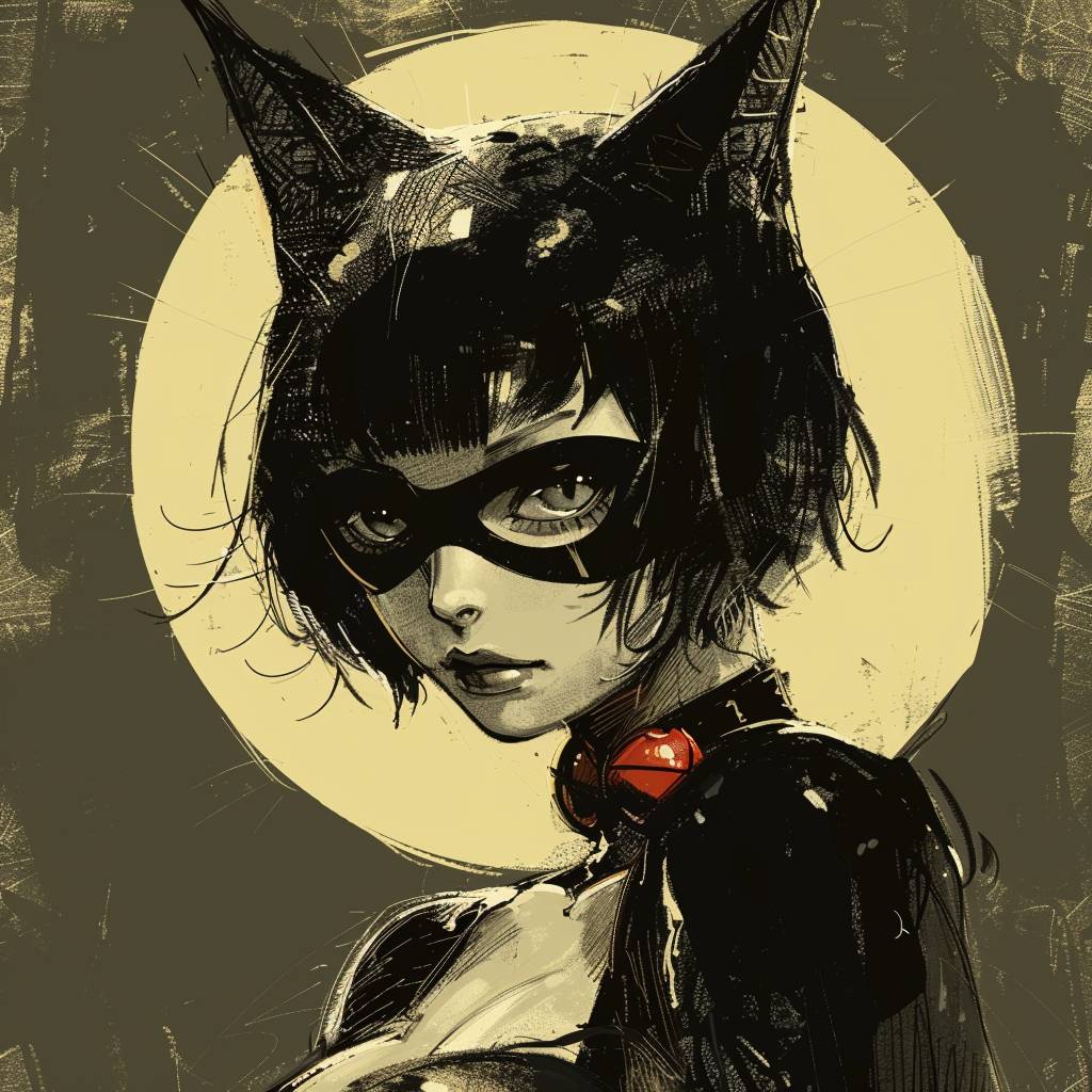Cat-woman character by Keiichi Tanaami