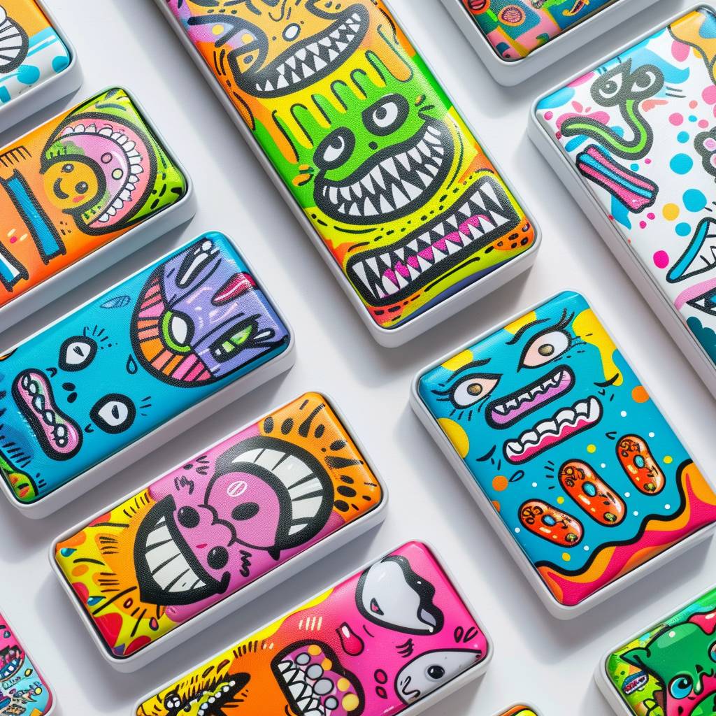 Packaging design for chewing gum blisters with crazy flavors by John Burgerman