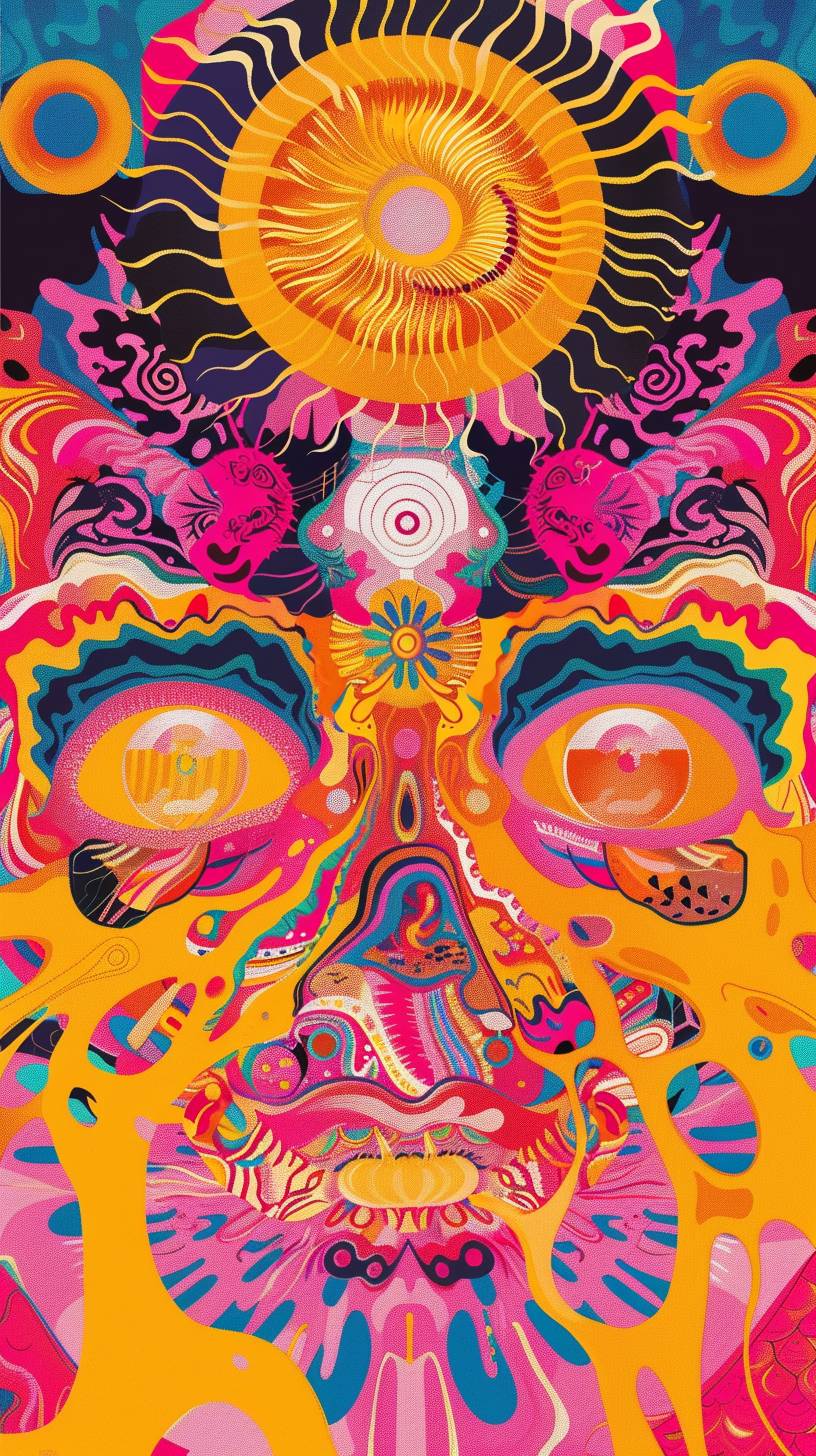 Poster in 1960s Psychedelic style