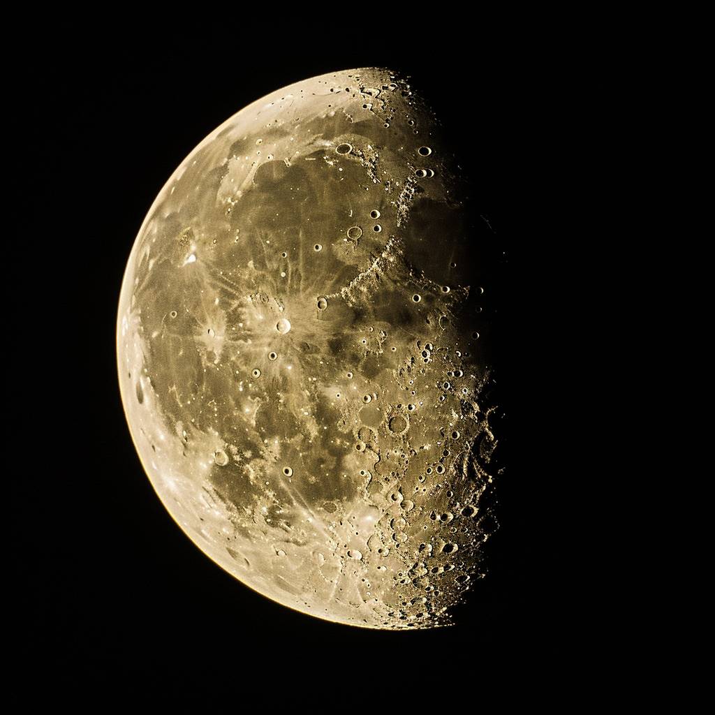 写真、半月：：2、200 ISO、f/8、巨大な月、夕焼けの崖のスタイルで。--スタイルラウ--s 70--v 6.0