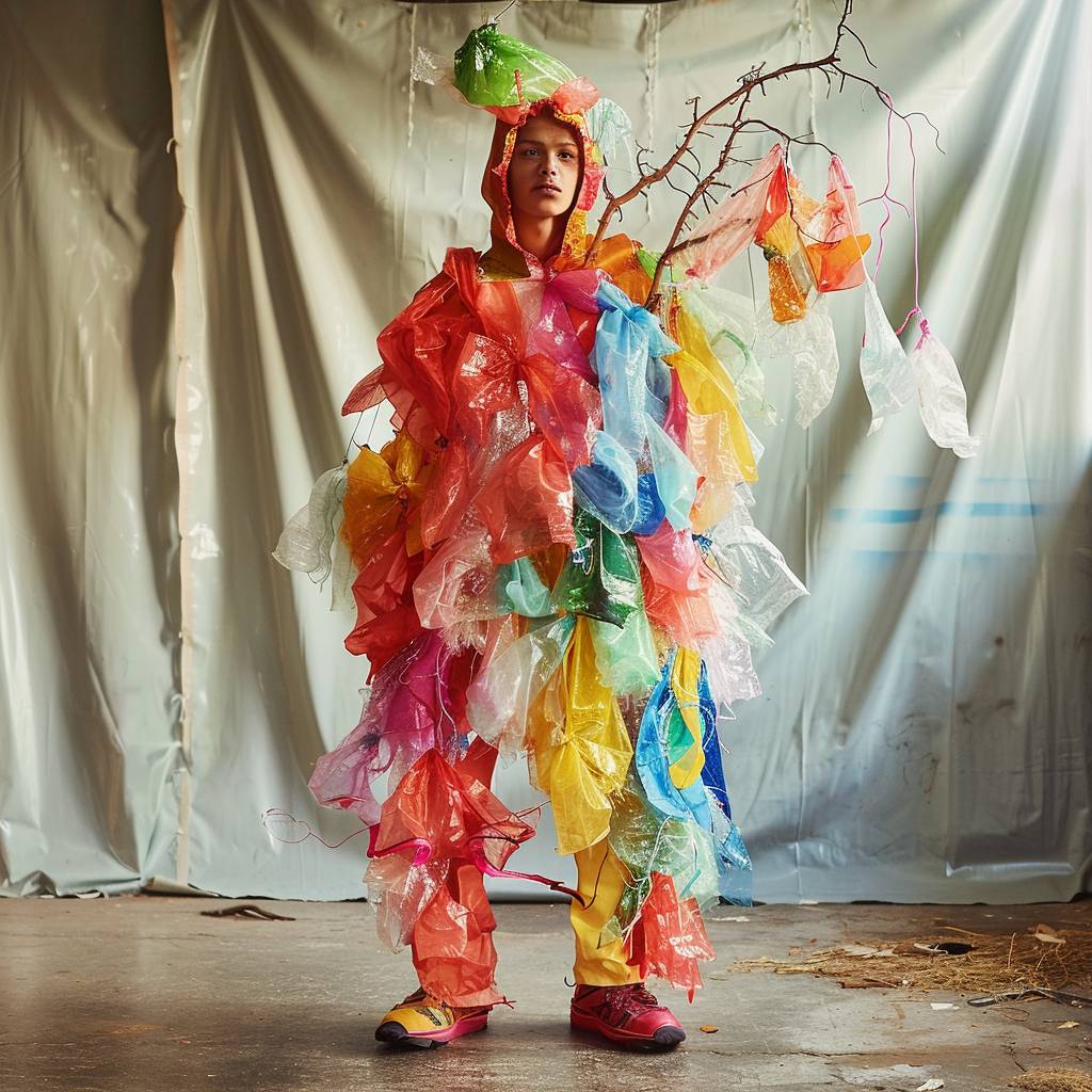 Walter Van Beirendonck's fashion collection made of plastic bags and trash --v 6.0