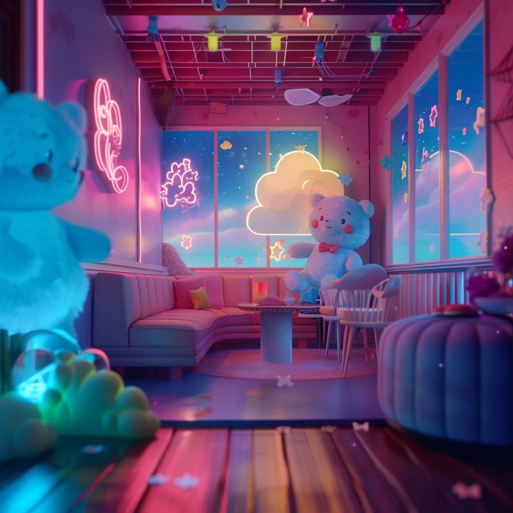 a cinematic still of [SUBJECT], 3D render neat and matte octane cartoon style, bright colors, soft shadows, and a warm atmosphere