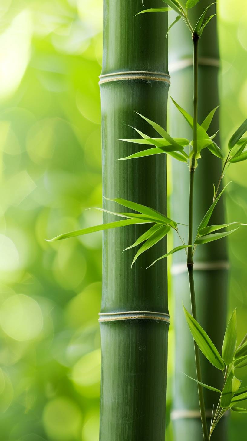 Images of the serene bamboo forest, Bamboo stem centered image