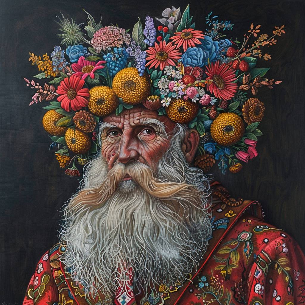 Slavic folk character painted by Yinka Ilori