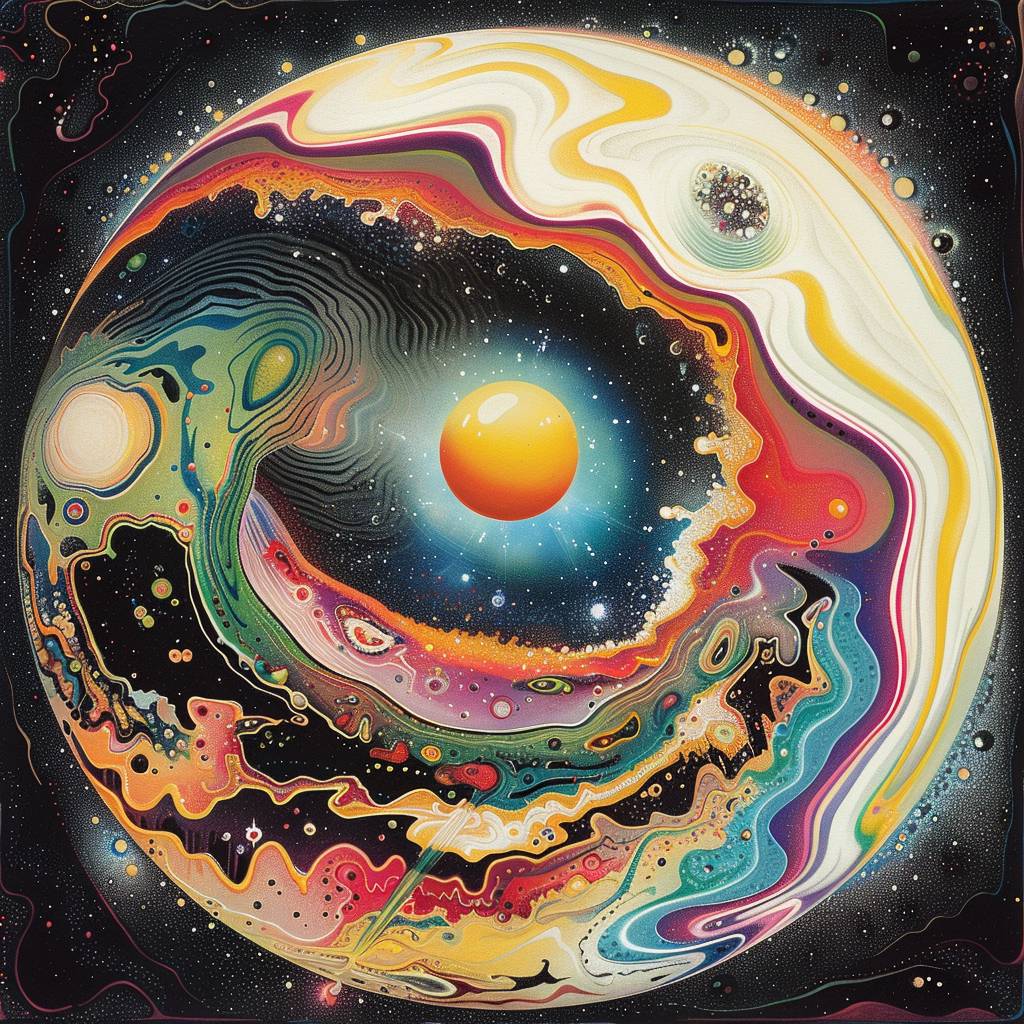 Fantastic alien fried egg depicted by Holton Rower