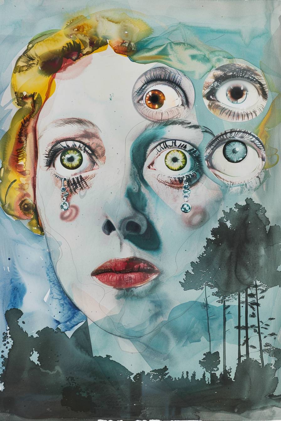Watercolor painting by Claude Cahun
