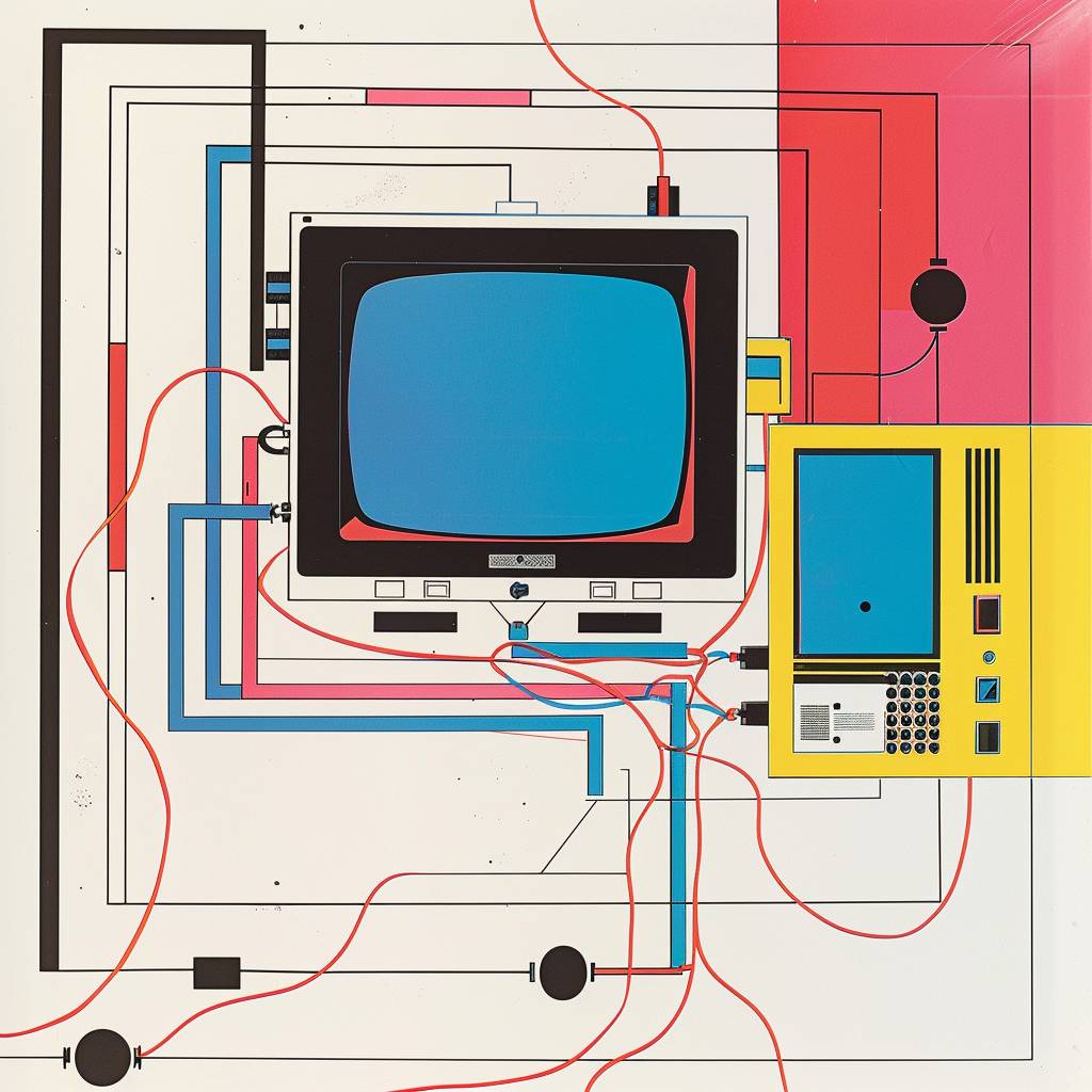 Packaging design by Susan Kare for computer details and wires