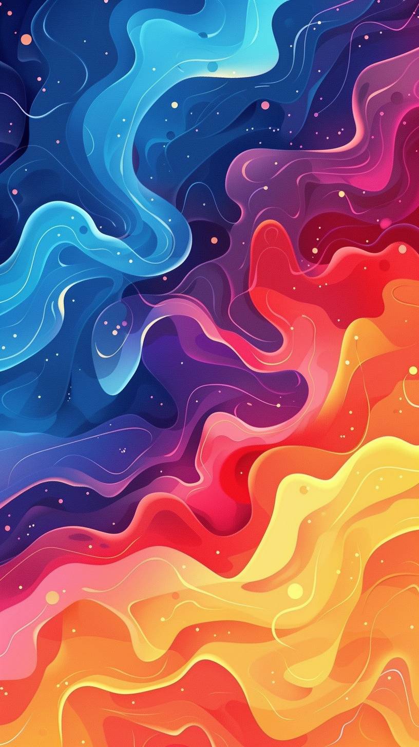 Flat background gradient, colorful, shapeless