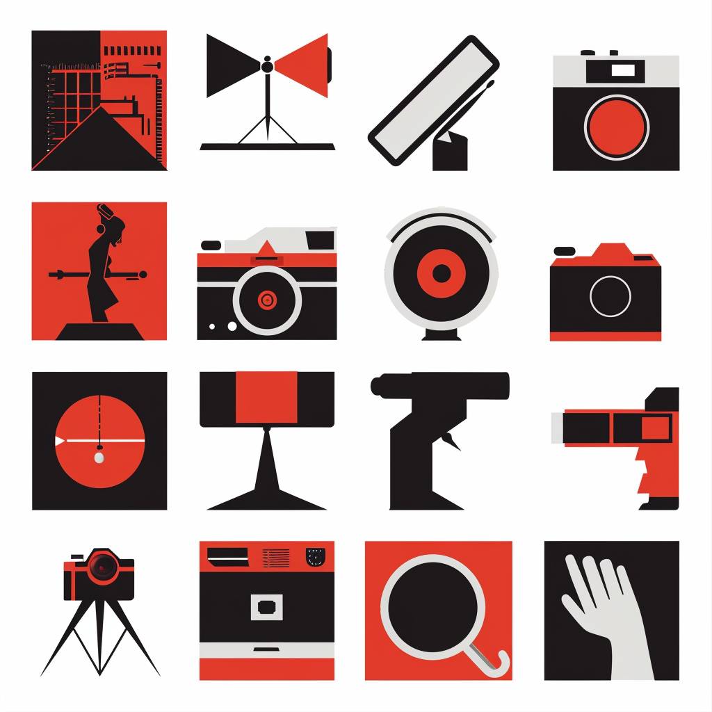 Massimo Vignelli's design of vector icons set for marketing agency—v 6.0