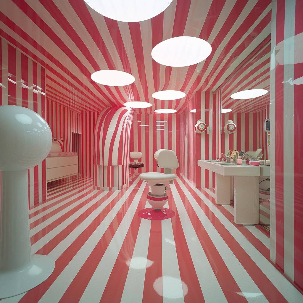 Implant teeth studio interior by Daniel Buren