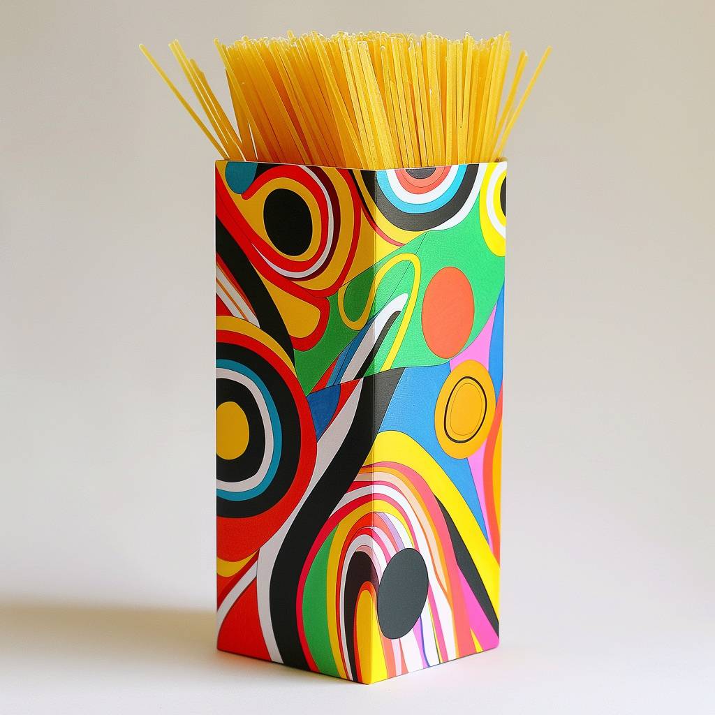 Spaghetti packaging design by Morag Myerscough