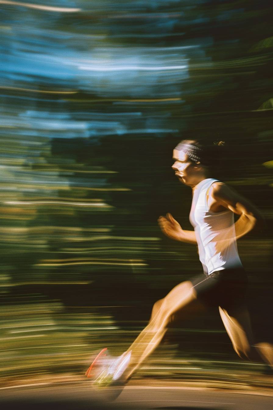 Runner. Motion blur movement