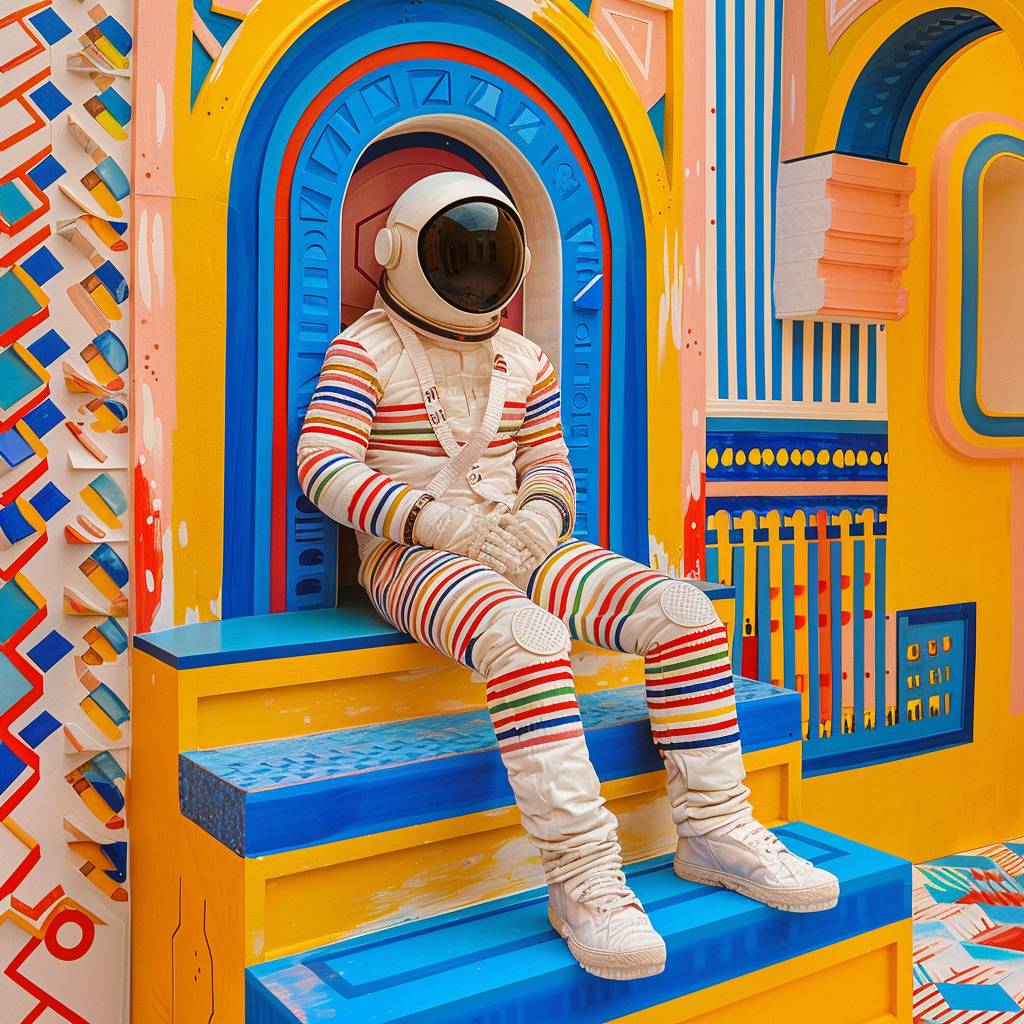 Space Port with Astronaut by Hassan Hajjaj