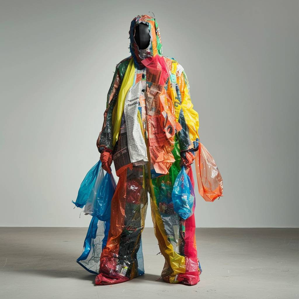 Walter Van Beirendonck's fashion collection made of plastic bags and trash --v 6.0