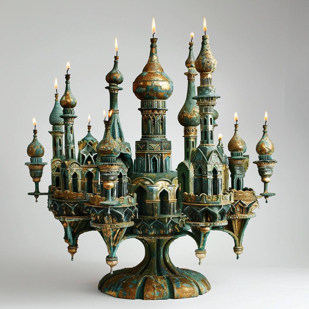 Candelabrum in the form of the capital of Kazakhstan