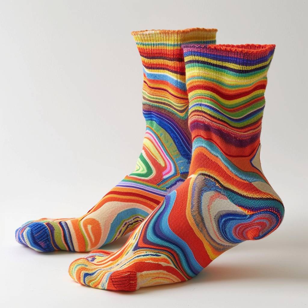 Knitted socks designed by Holton Rower